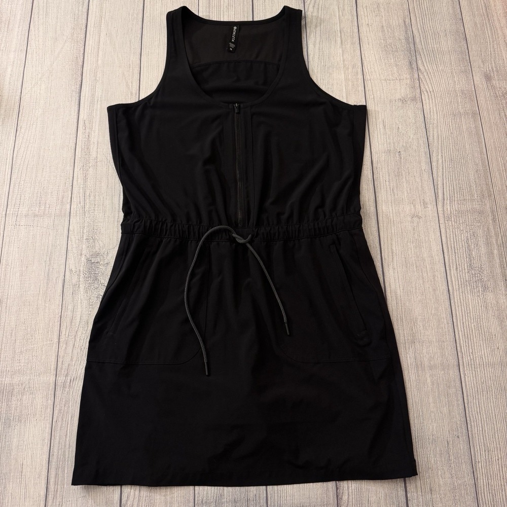 Athleta Women's Black Sleeveless Expedition Dress Skort Pockets Size 14 Outdoors